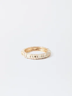 PARFOIS Anillo Esmaltado Beige Cheap