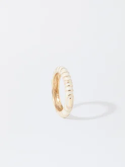 PARFOIS Anillo Esmaltado Beige Cheap