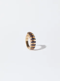PARFOIS Anillo Esmaltado Rosa Cheap