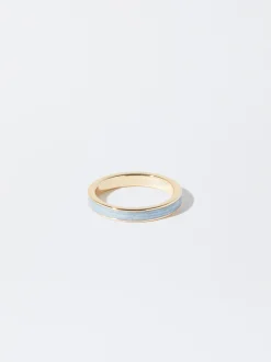 PARFOIS Anillo Esmaltado Azul Flash Sale