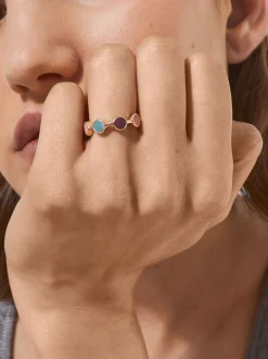 PARFOIS Anillo Esmaltado Multicor Clearance