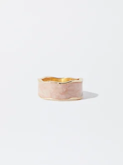PARFOIS Anillo Esmaltado Rosa Hot