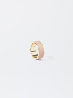 PARFOIS Anillo Esmaltado Rosa Hot