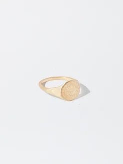 PARFOIS Anillo Sello Dorado Cheap