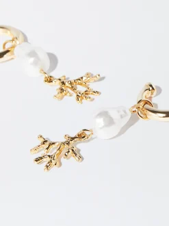 PARFOIS Aros Con Perla De Agua Dulce Dorado Clearance