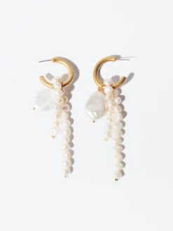 PARFOIS Aros Con Perlas De Agua Dulce Dorado Discount