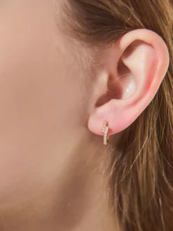 PARFOIS Aros s Con Circonitas Dorado Cheap