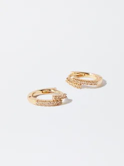 PARFOIS Aros s Con Circonitas Dorado Cheap