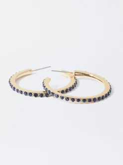 PARFOIS Aros Dorados Con Cristales Multicor Store