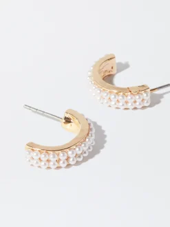 PARFOIS Aros s Con Perlas Dorado Hot
