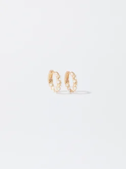 PARFOIS Aros Dorados Con Perlas Blanco Store