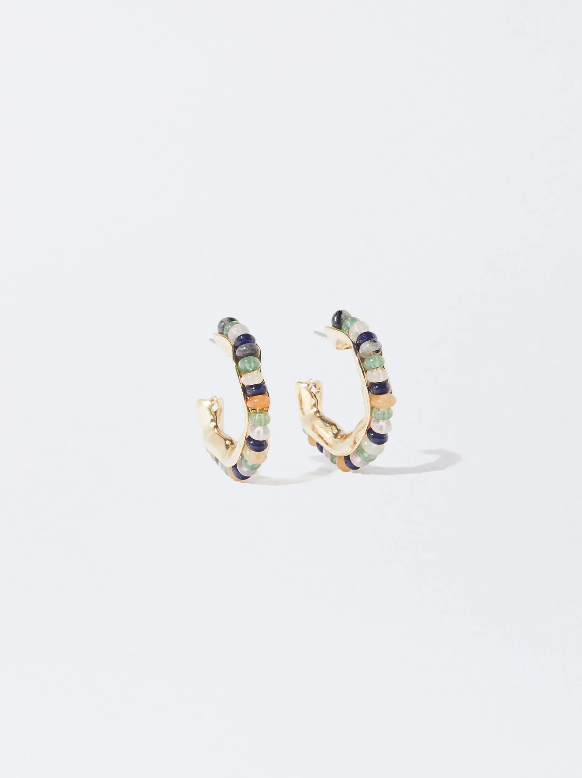PARFOIS Aros Multicolor Con Piedra Multicor Flash Sale