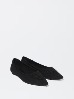 PARFOIS Bailarina Punta En Malla Negro Fashion