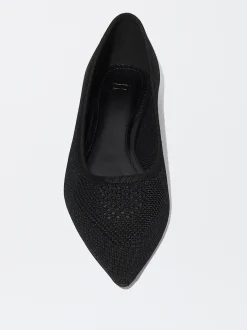 PARFOIS Bailarina Punta En Malla Negro Fashion