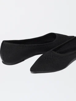 PARFOIS Bailarina Punta En Malla Negro Fashion
