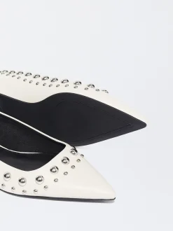 PARFOIS Bailarina Tachas Met&aacute;licas Blanco Store