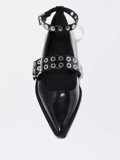 PARFOIS Bailarinas Con Hebilla Negro Cheap