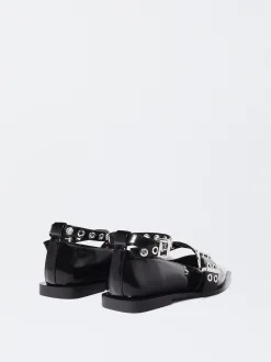 PARFOIS Bailarinas Con Hebilla Negro Cheap