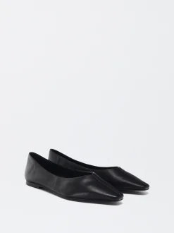 PARFOIS Bailarinas De Piel Negro New