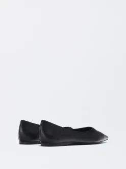 PARFOIS Bailarinas De Piel Negro New
