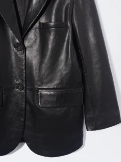 PARFOIS Blazer De Piel Negro Shop