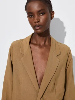 PARFOIS Blazer Lino Caqui Outlet