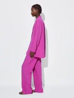PARFOIS Blazer Lino Fucsia New