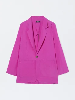 PARFOIS Blazer Lino Fucsia New
