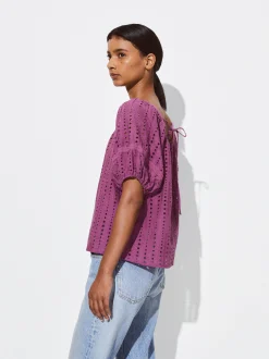 PARFOIS Blusa Con Bordados Violeta Online