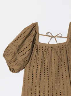 PARFOIS Blusa Con Bordados Marr&oacute;n Discount