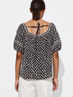 PARFOIS Blusa Con Bordados Negro Fashion