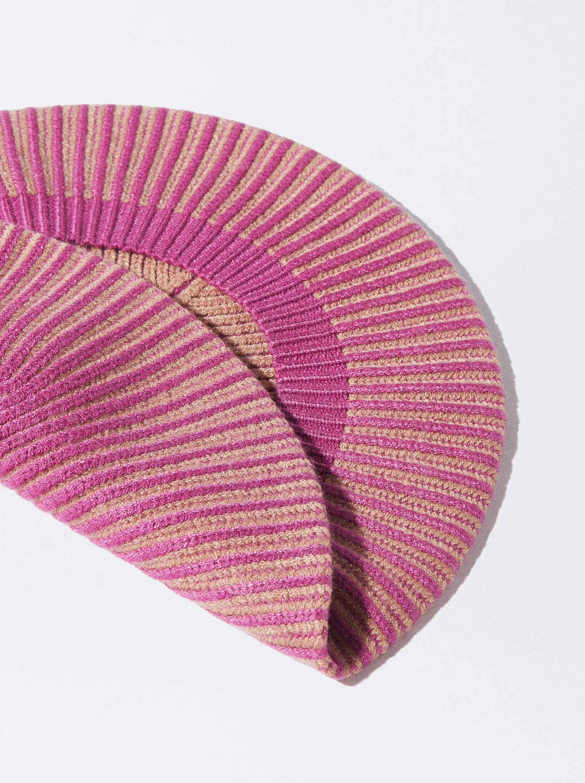 PARFOIS Boina De Punto Fucsia Fashion