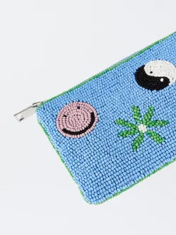 PARFOIS Bolso Con Abalorios Azul Shop
