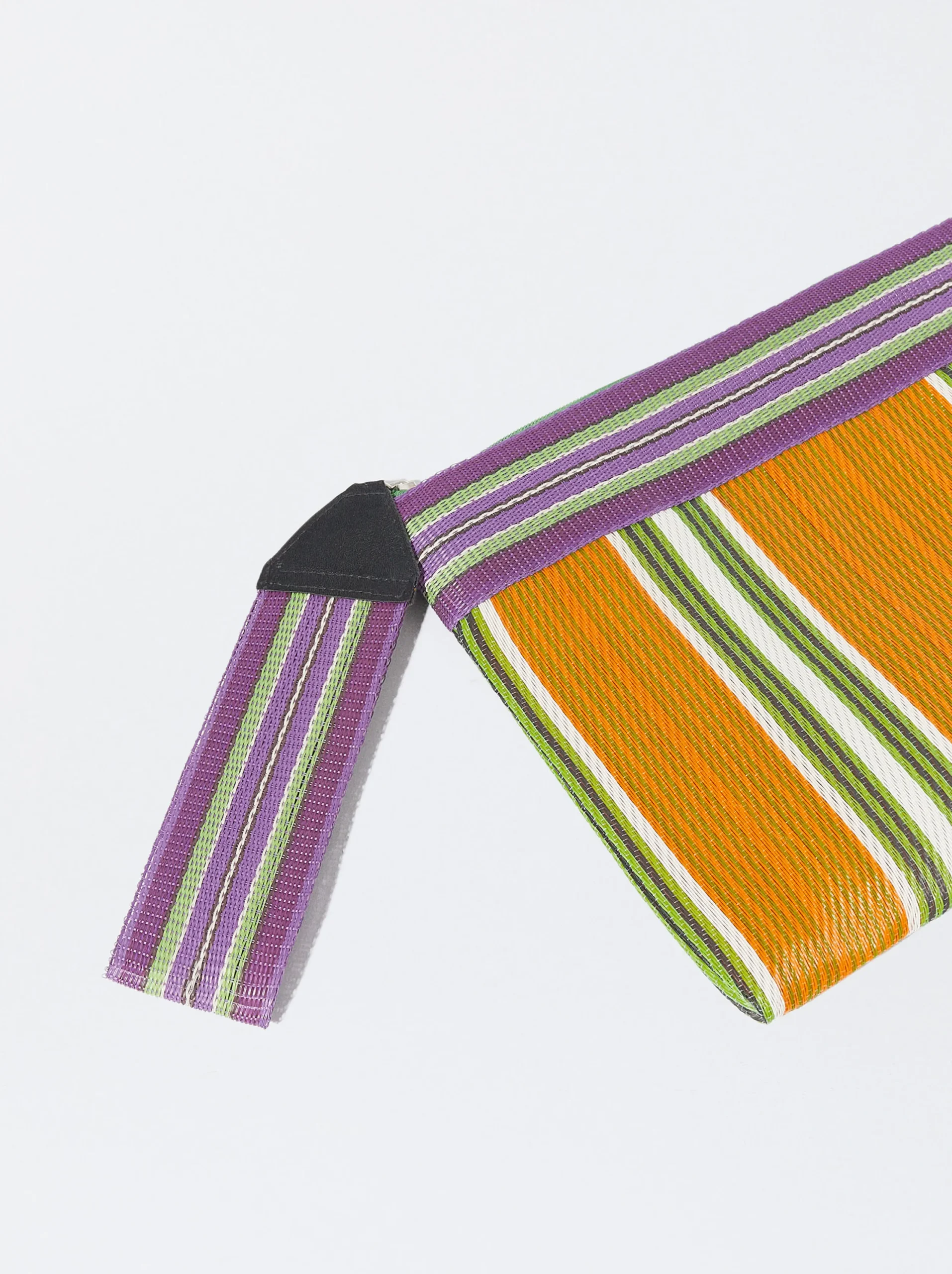PARFOIS Bolso De Mano Estampado Rayas Naranja Flash Sale
