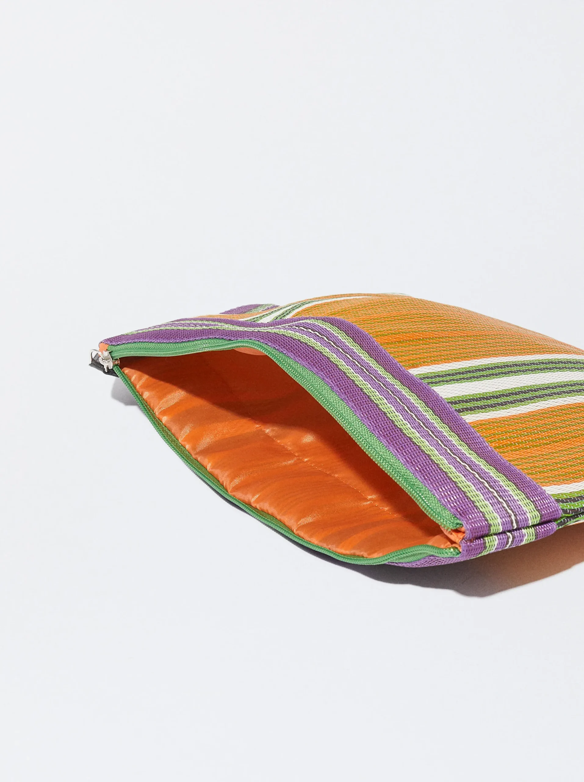 PARFOIS Bolso De Mano Estampado Rayas Naranja Flash Sale