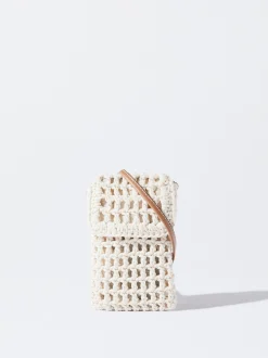 PARFOIS Bolso M&oacute;vil Crochet Crudo Cheap