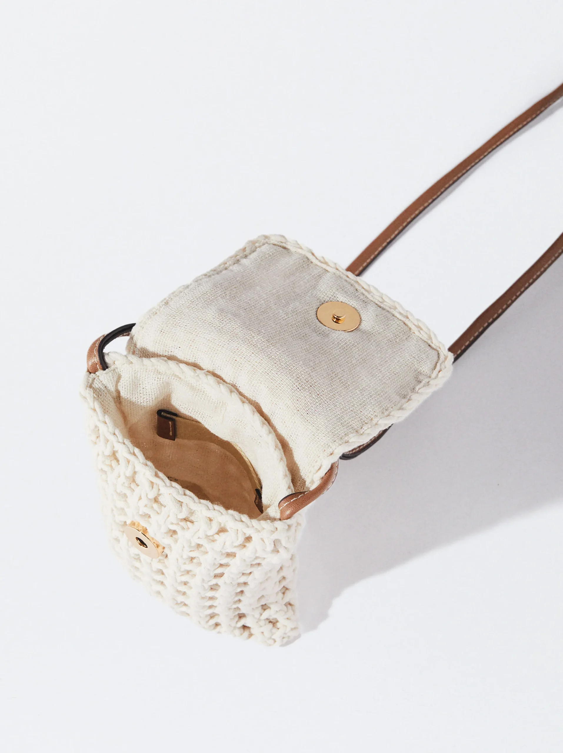 PARFOIS Bolso Móvil Crochet Crudo Cheap