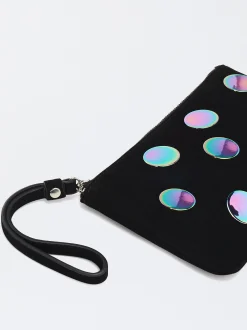 PARFOIS Bolso Multiusos De Ante Negro Cheap