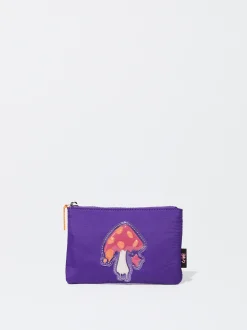 PARFOIS Bolso Multiusos Nylon Estampado Violeta Flash Sale