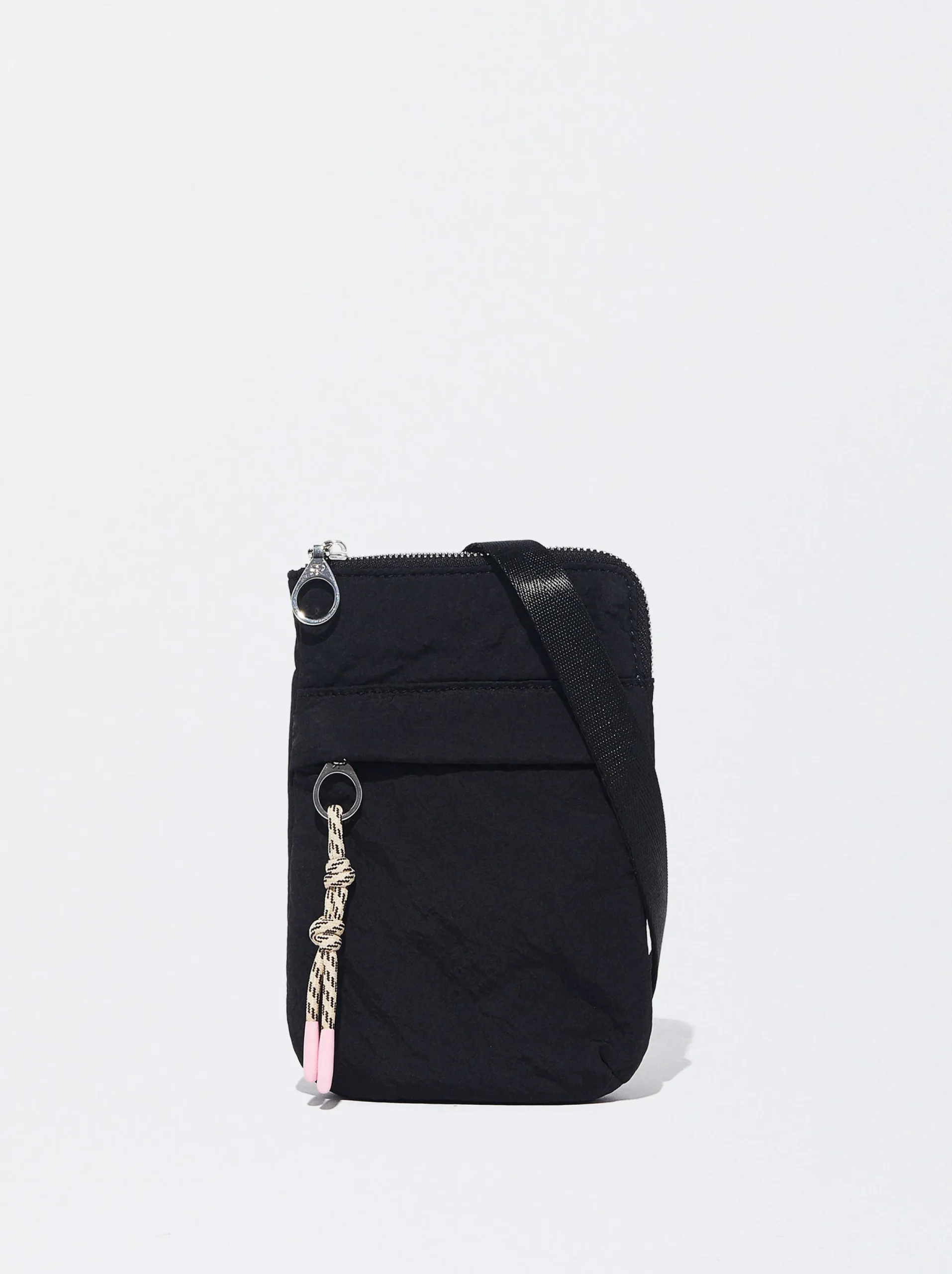 PARFOIS Bolso Para El Móvil De Nylon Negro Discount