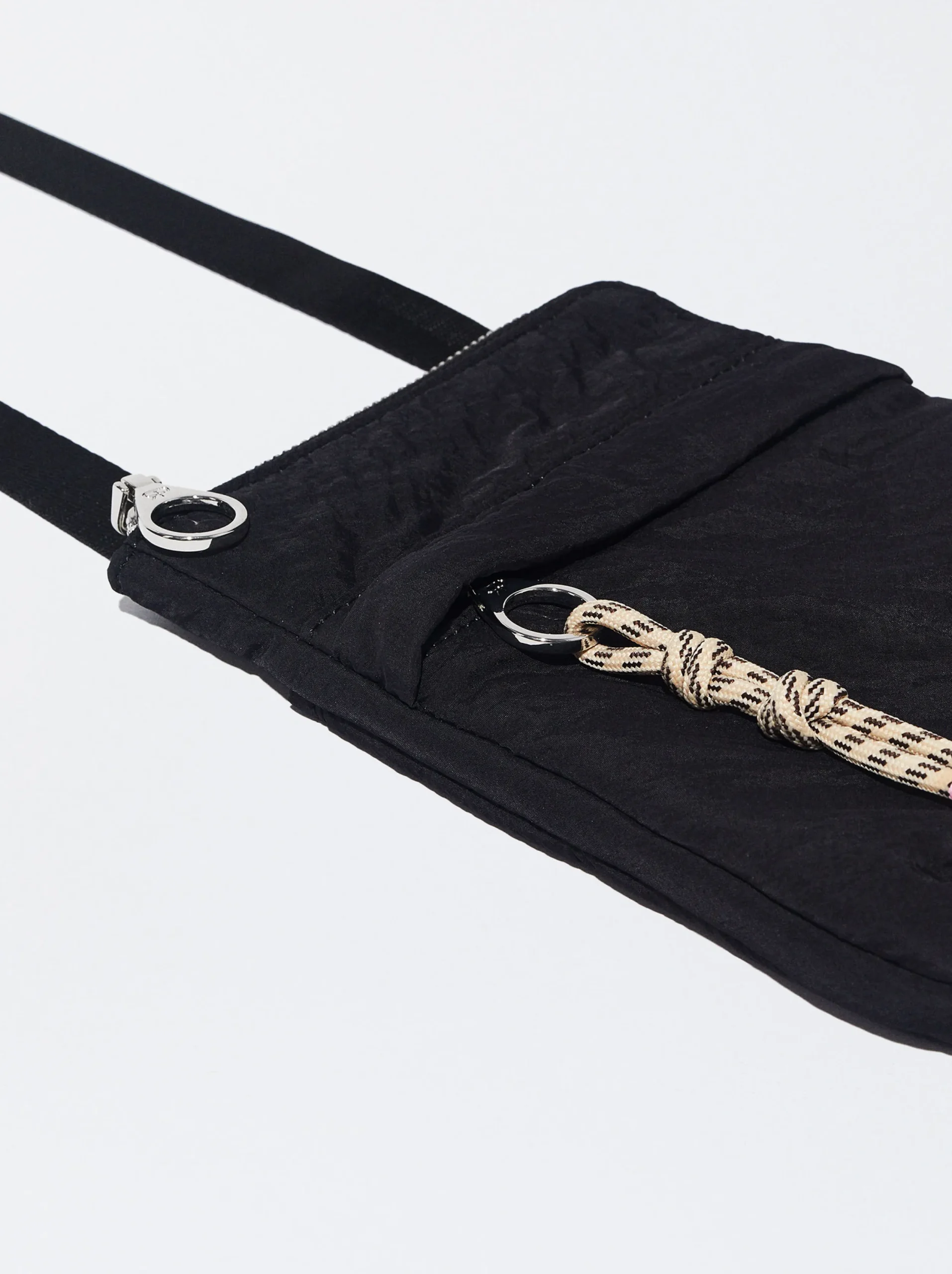 PARFOIS Bolso Para El Móvil De Nylon Negro Discount