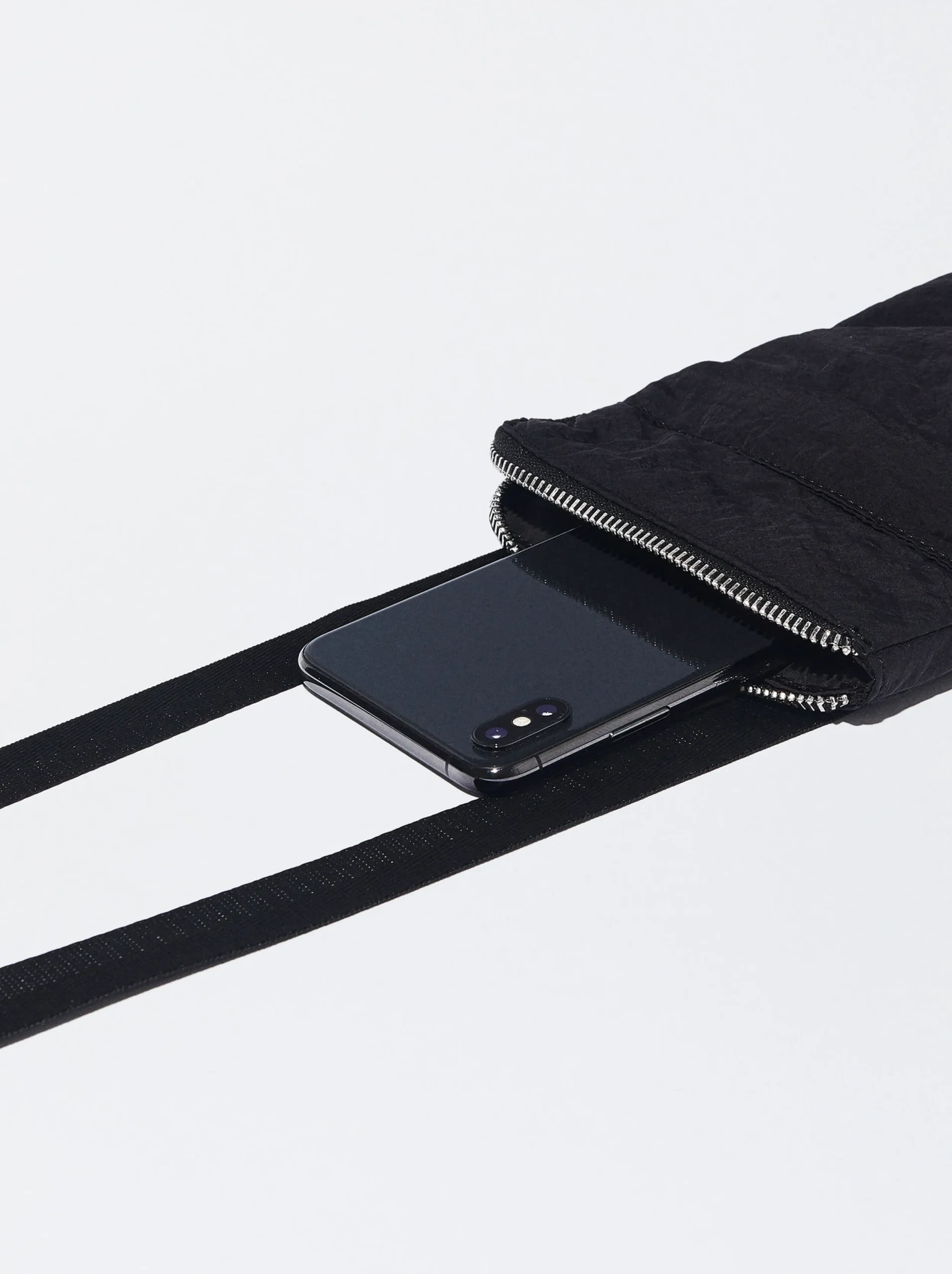 PARFOIS Bolso Para El Móvil De Nylon Negro Discount