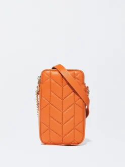 PARFOIS Bolso Para M&oacute;vil Acolchado Naranja Cheap