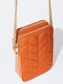PARFOIS Bolso Para M&oacute;vil Acolchado Naranja Cheap