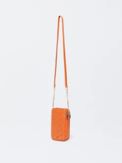 PARFOIS Bolso Para M&oacute;vil Acolchado Naranja Cheap