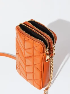 PARFOIS Bolso Para M&oacute;vil Acolchado Naranja Cheap