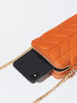 PARFOIS Bolso Para M&oacute;vil Acolchado Naranja Cheap