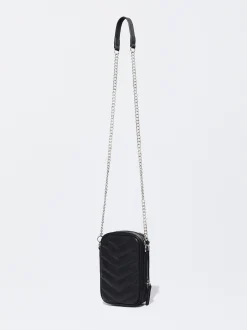 PARFOIS Bolso Para M&oacute;vil Acolchado Negro Fashion