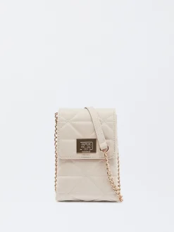 PARFOIS Bolso Para M&oacute;vil Acolchado Beige Shop