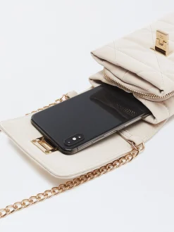 PARFOIS Bolso Para M&oacute;vil Acolchado Beige Shop